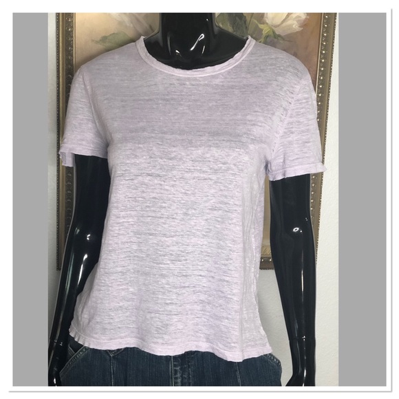 A.L.C. Tops - A.L.C. 100% Linen T-Shirt Sz L Periwinkle